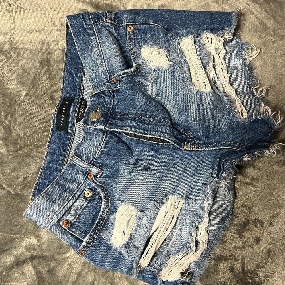 Aeropostale denim high waisted jean shorts